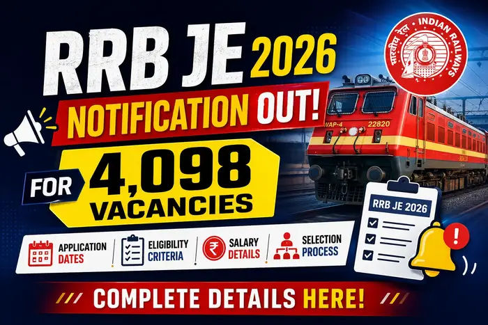 RRB JE Notification
